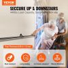 VEVOR Pipe Stair Handrail, 7FT Staircase Handrail, 440LBS Load Capacity Carbon Steel Pipe Handrail, Industrial Pipe Handrail with Wall Mount Support