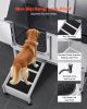 62 Inch Dog Grooming Bath Tub Stainless Steel w Ramp Water Filter Left