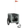 Pet Bike Trailer Grey and black Oxford fabric, iron, PVC Medium