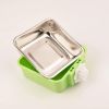 Stainless Steel Pet Crate Bowl Removable Cage Hanging Bowls with Bolt Holder for Pets